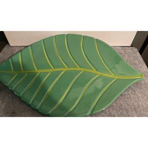 Martha Stewart Collection  Large Green Leaf  18 x 12  Made for Macy's   #1011